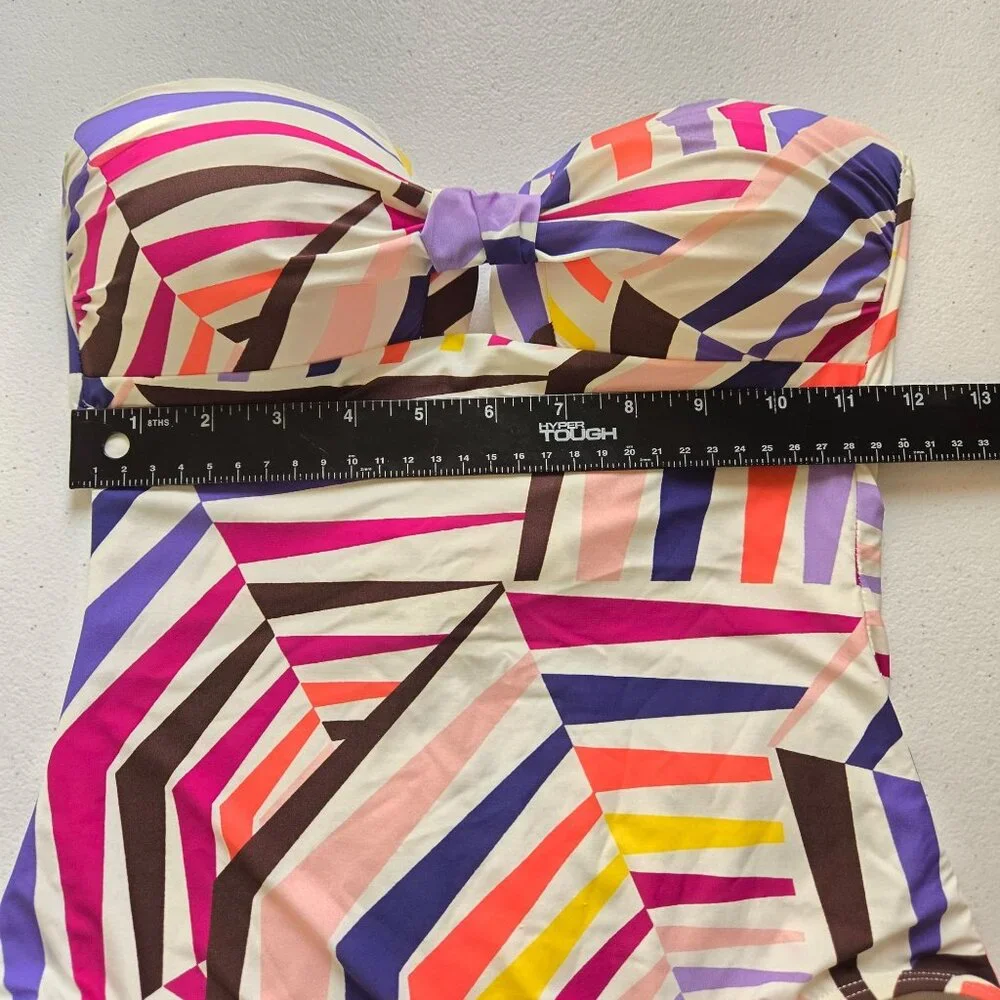 Kate Spade Geobrella One‎ Piece Swimsuit Womens Small Geometric Colorful Mod